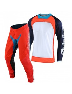 CONJUNTO TROY LEE DESIGNS 2021 SE PRO BOLDOR - LARANJA / NAVY